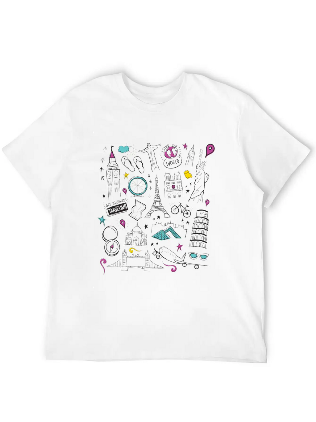 World Travel Desgin Stylish Everyday T-Shirt – Unisex Basic Cotton Tee