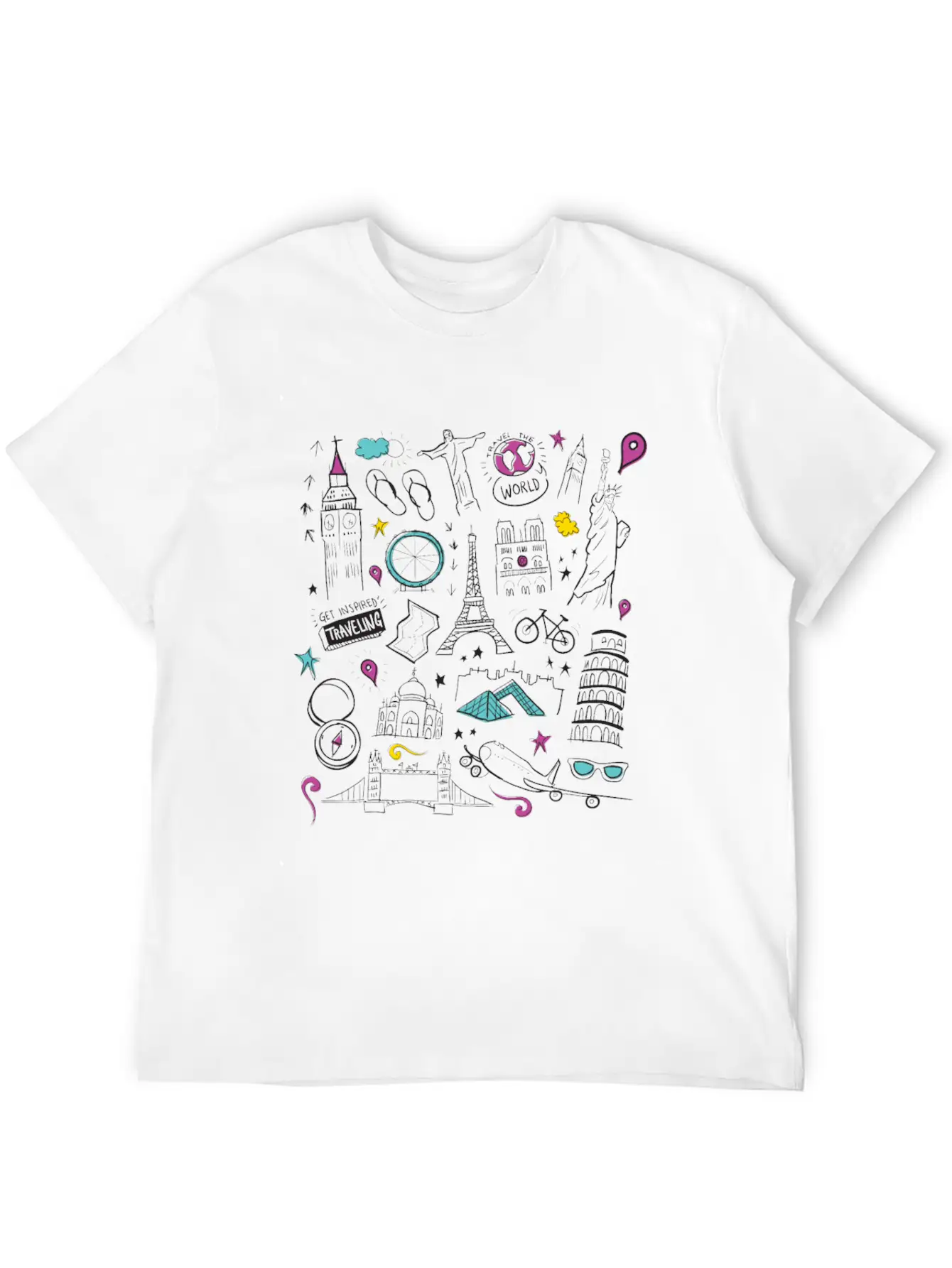 World Travel Desgin Stylish Everyday T-Shirt – Unisex Basic Cotton Tee