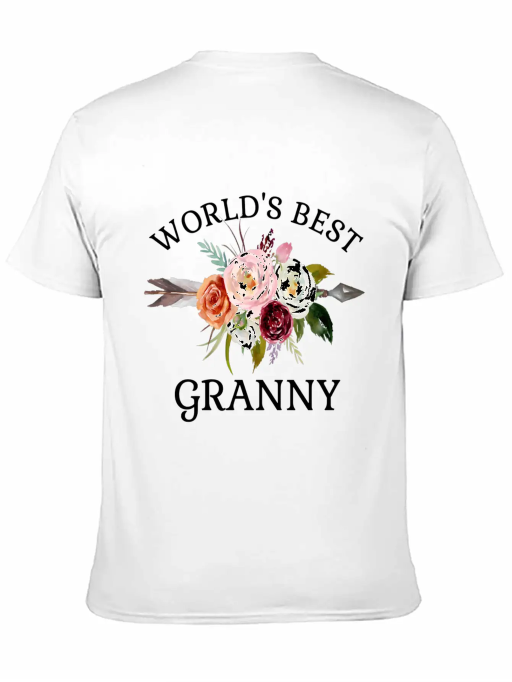 World'S Best Granny Arrow Flower Bouquet Grandma Classic Cotton Tee – Unisex Comfort For Any Season