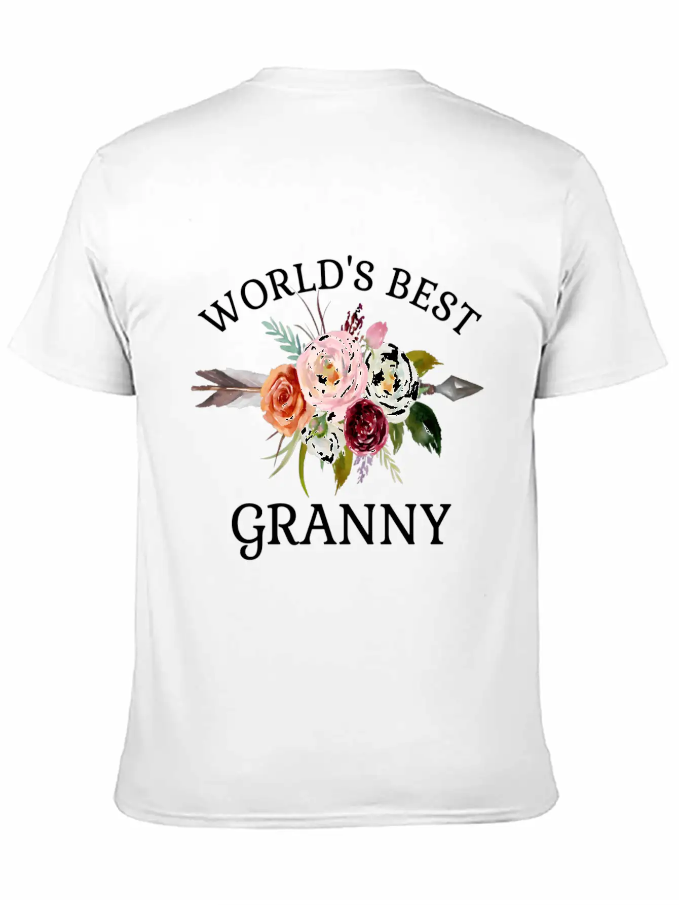 World'S Best Granny Arrow Flower Bouquet Grandma Classic Cotton Tee – Unisex Comfort For Any Season