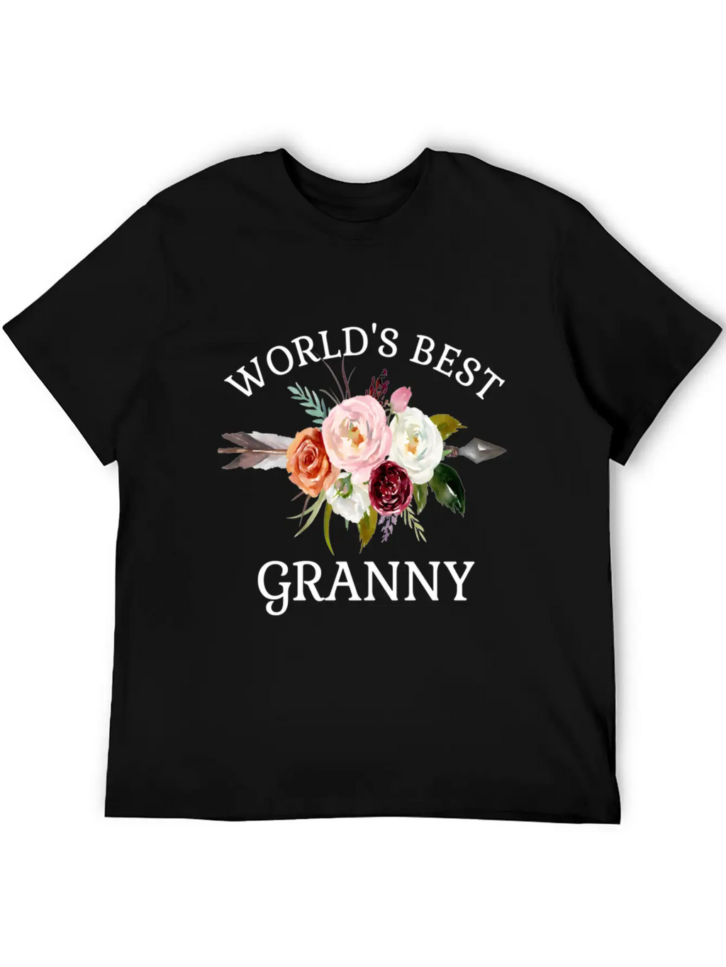 World'S Best Granny Arrow Flower Bouquet Grandma Classic Cotton Tee – Unisex Comfort For Any Season