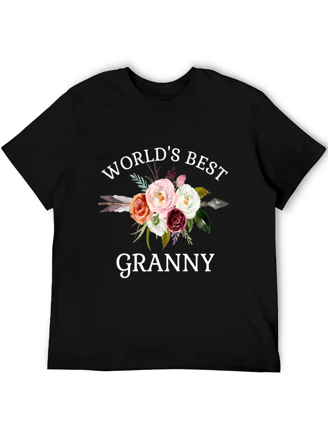 World'S Best Granny Arrow Flower Bouquet Grandma Classic Cotton Tee – Unisex Comfort For Any Season