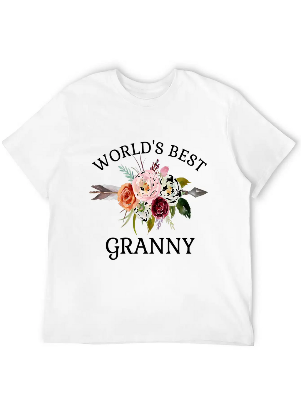 World'S Best Granny Arrow Flower Bouquet Grandma Classic Cotton Tee – Unisex Comfort For Any Season