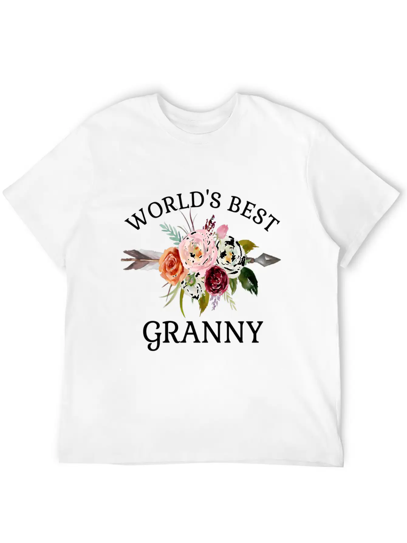 World'S Best Granny Arrow Flower Bouquet Grandma Classic Cotton Tee – Unisex Comfort For Any Season