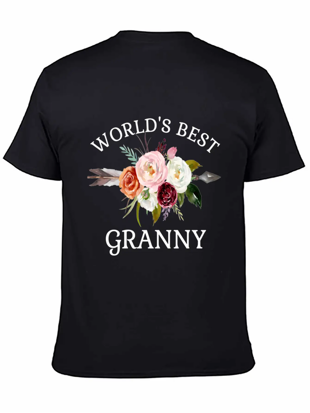World'S Best Granny Arrow Flower Bouquet Grandma Classic Cotton Tee – Unisex Comfort For Any Season