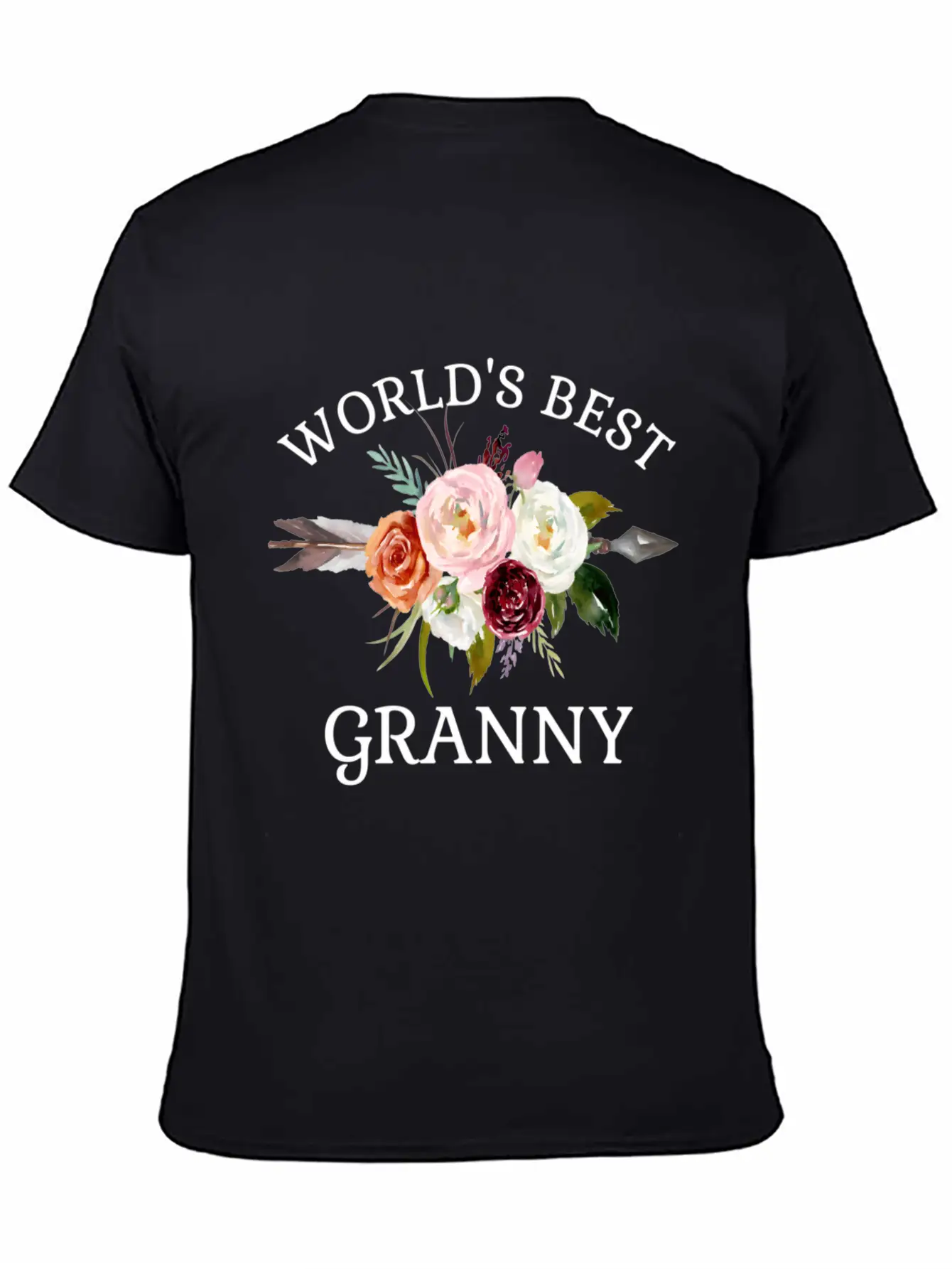World'S Best Granny Arrow Flower Bouquet Grandma Classic Cotton Tee – Unisex Comfort For Any Season