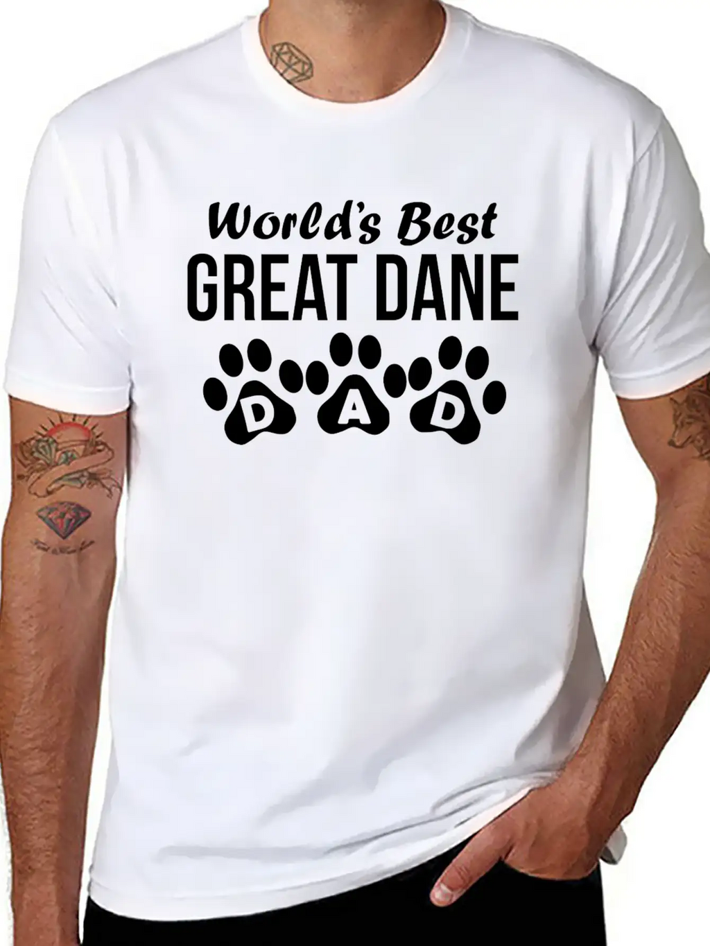 World's Best Great Dane Dad Essential Cotton Tee For Daily Outfits – Unisex Style