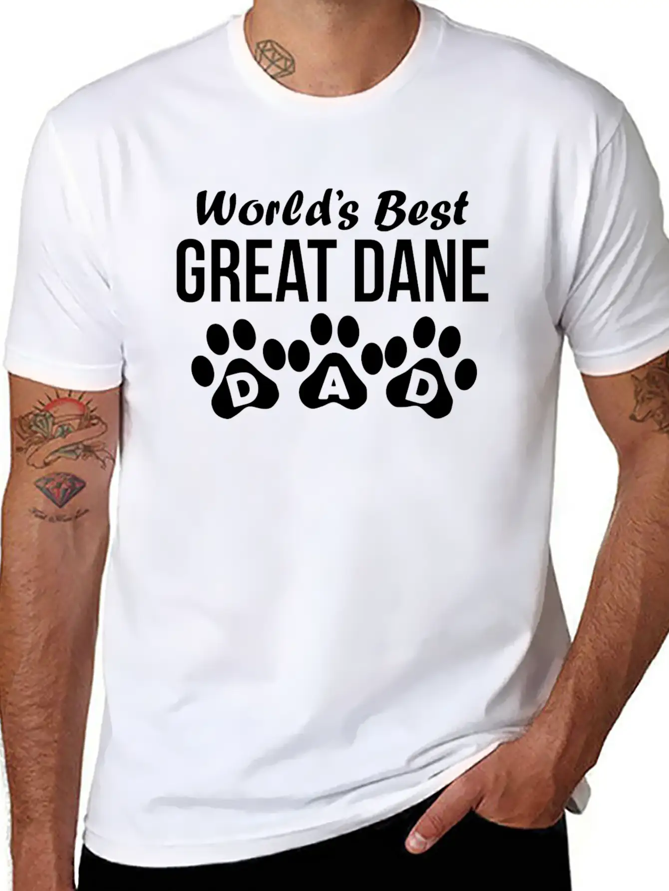 World's Best Great Dane Dad Essential Cotton Tee For Daily Outfits – Unisex Style