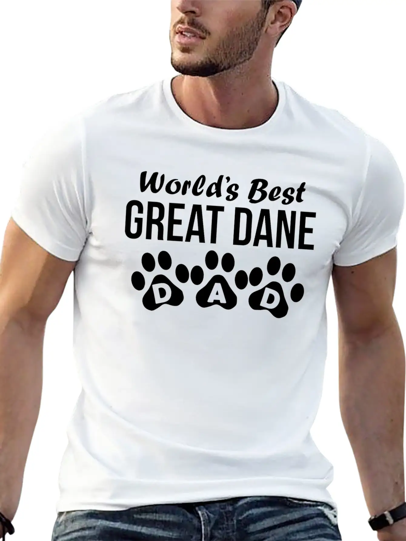 World's Best Great Dane Dad Essential Cotton Tee For Daily Outfits – Unisex Style