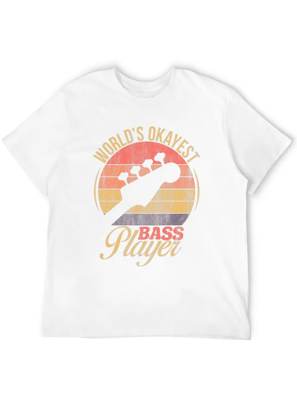 WORLD'S OKAYEST BASS PLAYER TSHIRT Basic Graphic T-Shirt – Daily Comfort In Soft Cotton