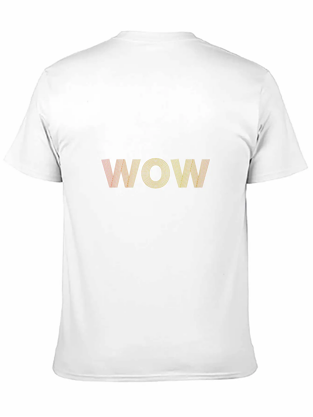 Wow Gradient Text Timeless Short Sleeve Tee – Comfy And Minimalist Design