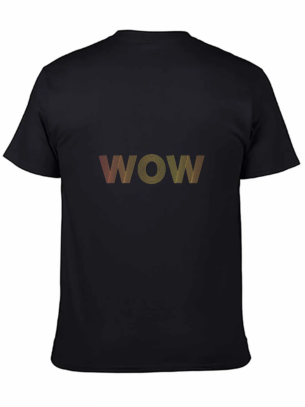 Wow Gradient Text Timeless Short Sleeve Tee – Comfy And Minimalist Design