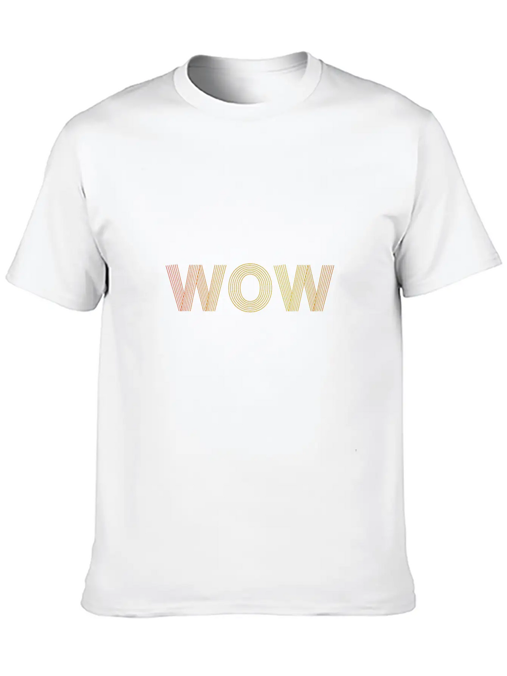 Wow Gradient Text Timeless Short Sleeve Tee – Comfy And Minimalist Design