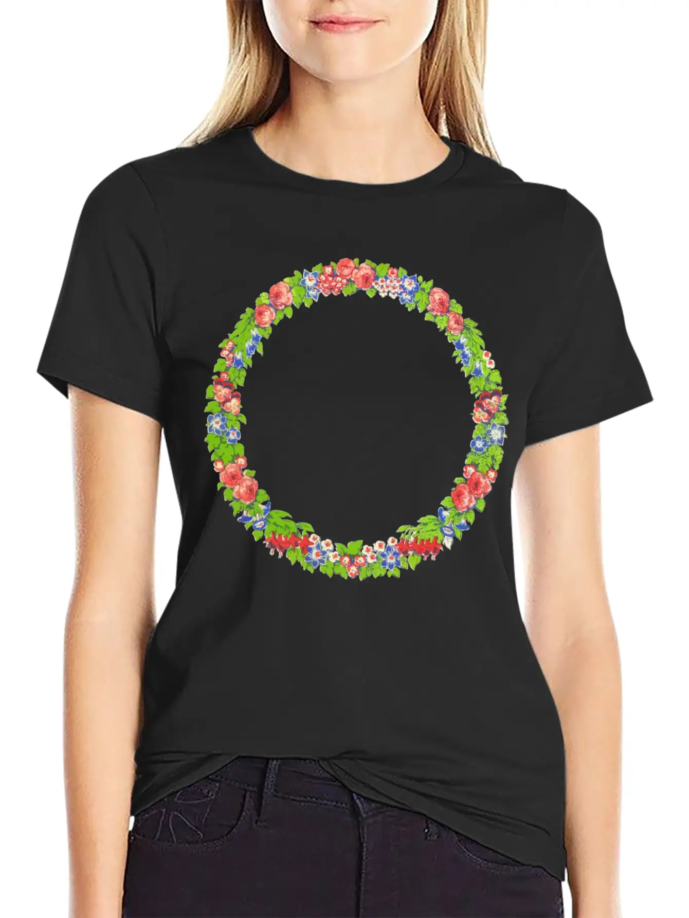 Wreath Essential Unisex Summer Tee – Soft Cotton Casual Fit