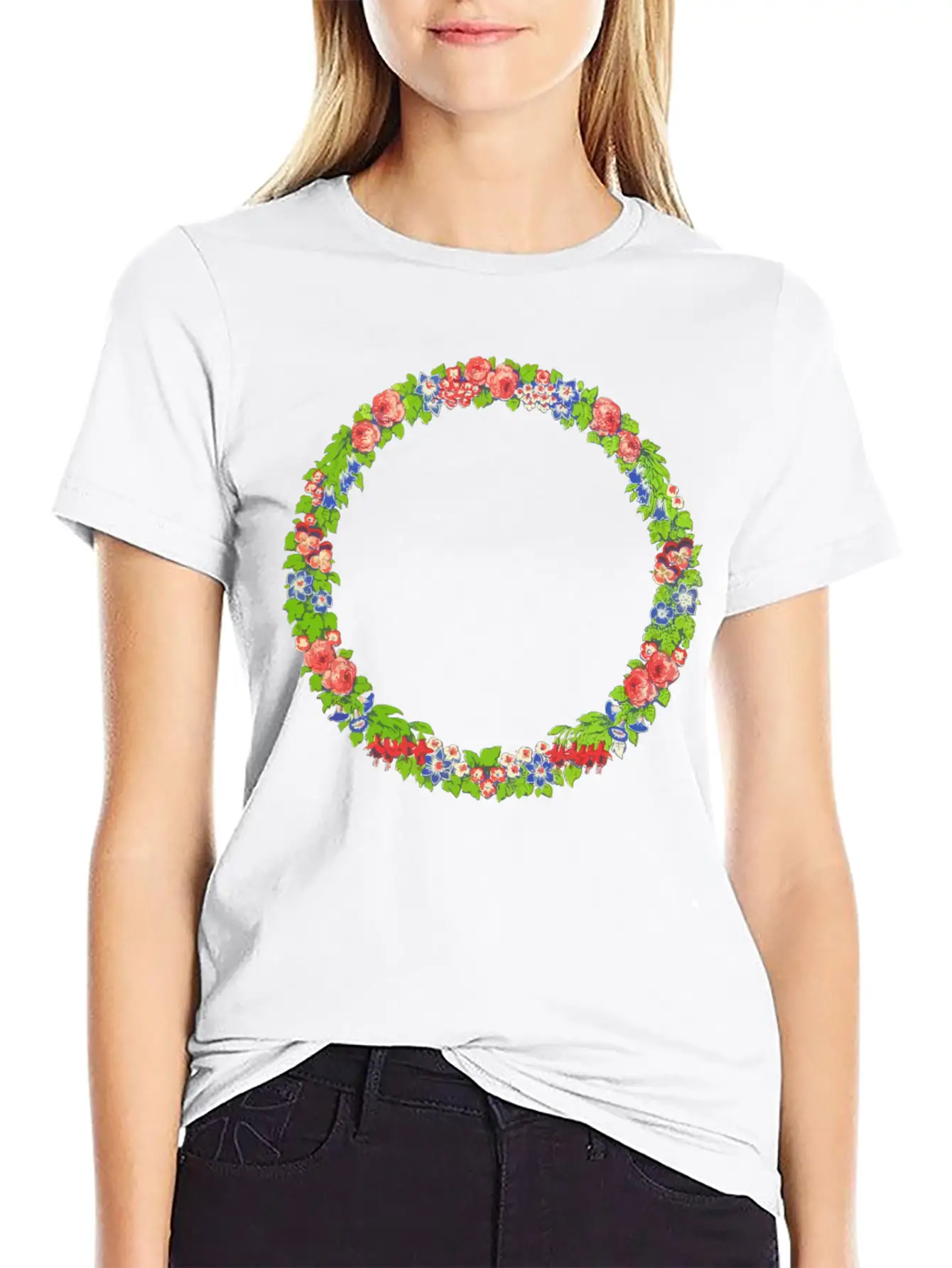 Wreath Essential Unisex Summer Tee – Soft Cotton Casual Fit