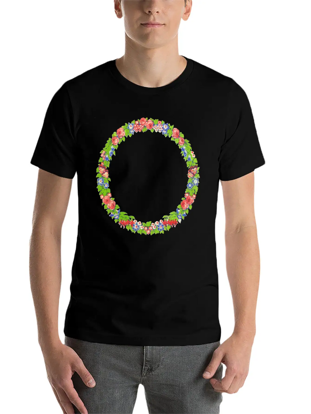 Wreath Essential Unisex Summer Tee – Soft Cotton Casual Fit
