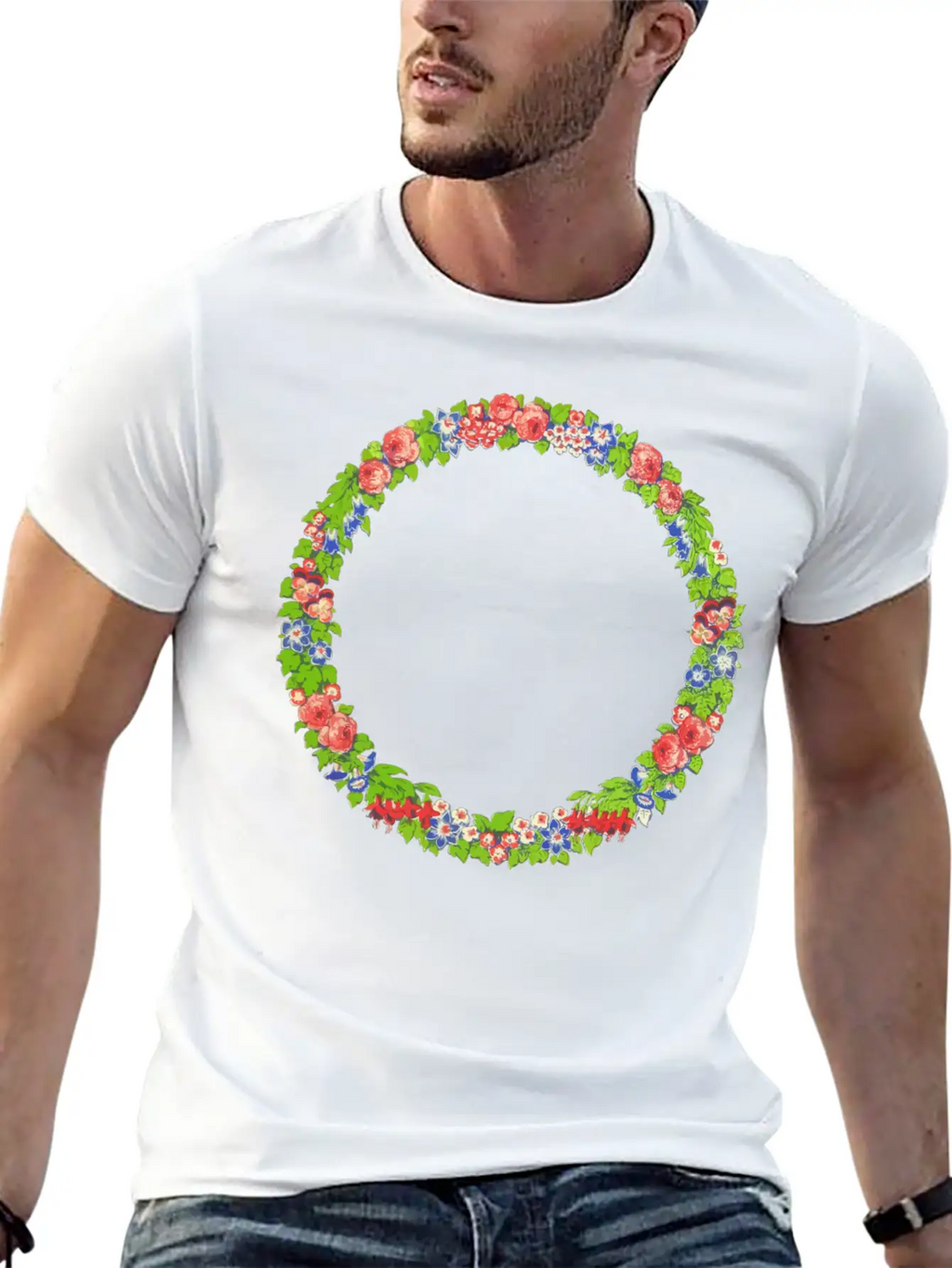 Wreath Essential Unisex Summer Tee – Soft Cotton Casual Fit