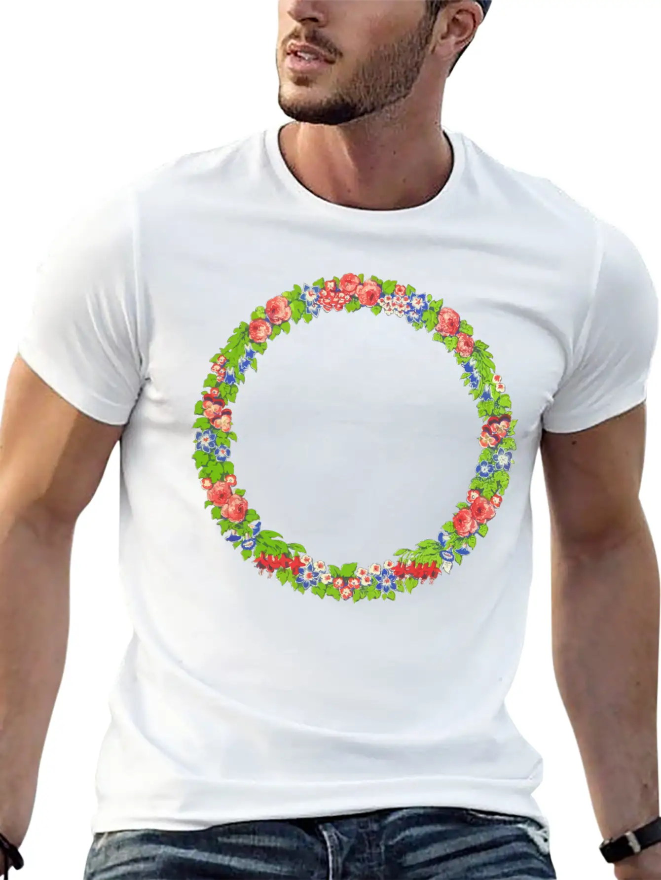 Wreath Essential Unisex Summer Tee – Soft Cotton Casual Fit