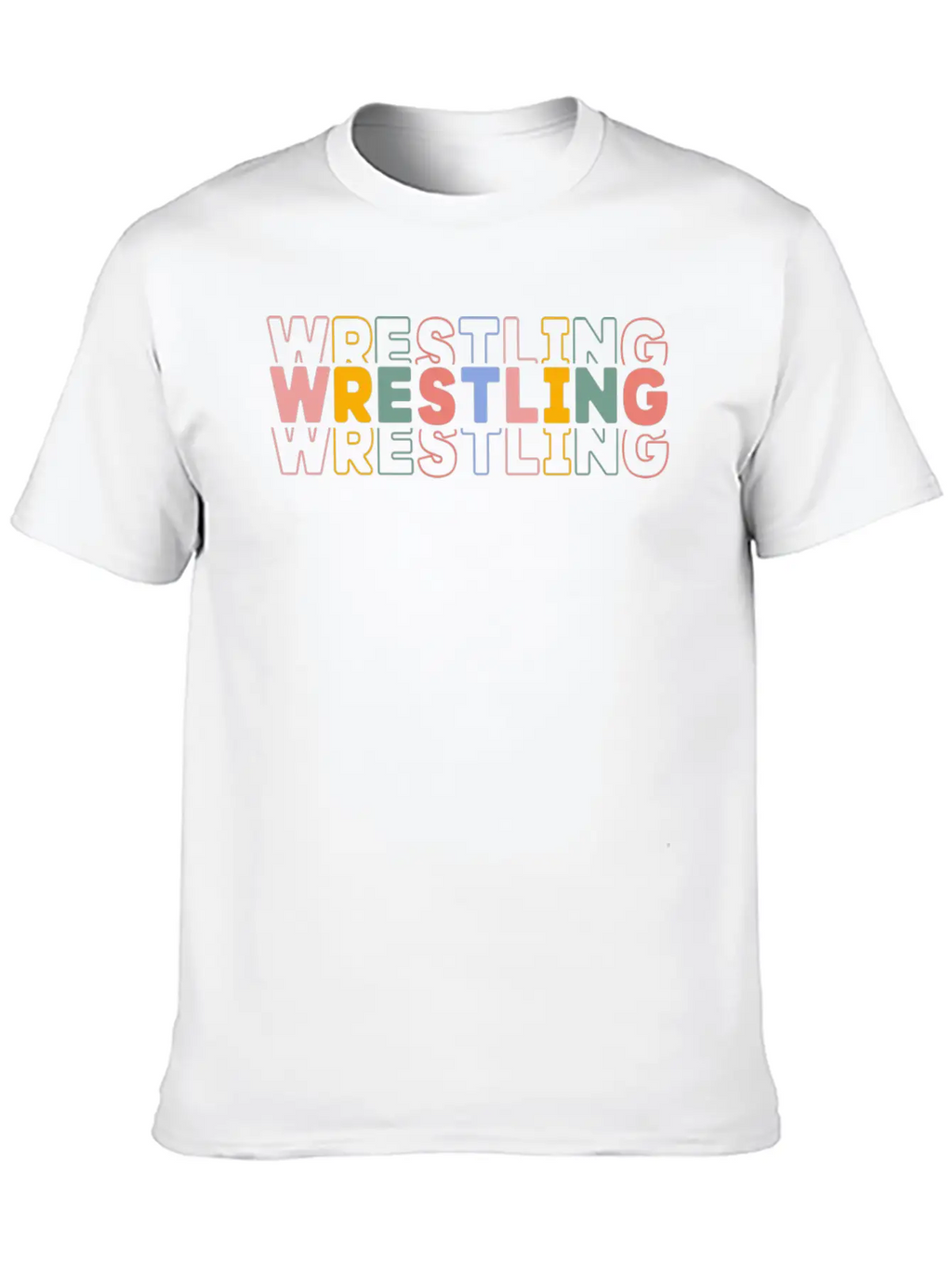 Wrestling Typography Breathable Soft Cotton T-Shirt – Timeless Casual Look
