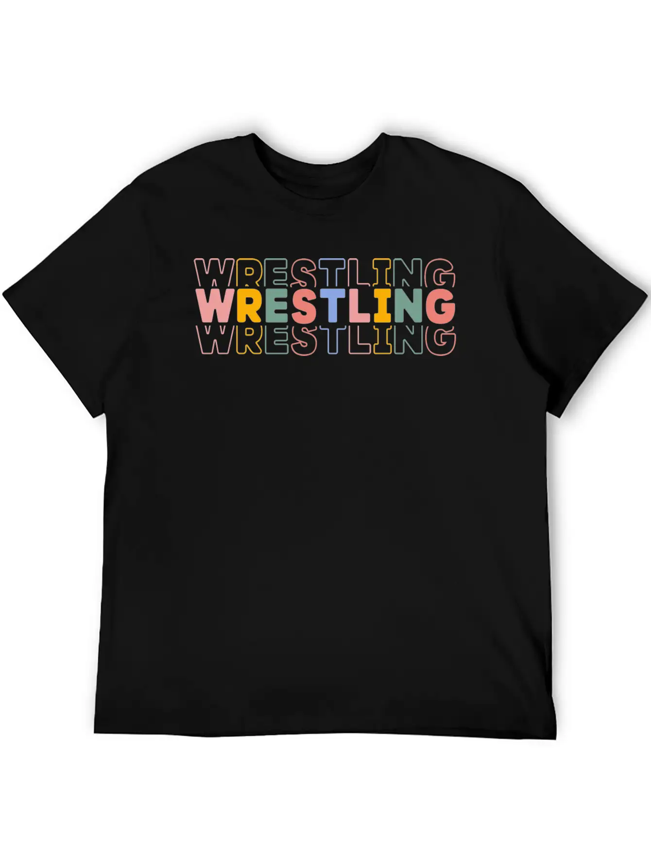 Wrestling Typography Breathable Soft Cotton T-Shirt – Timeless Casual Look