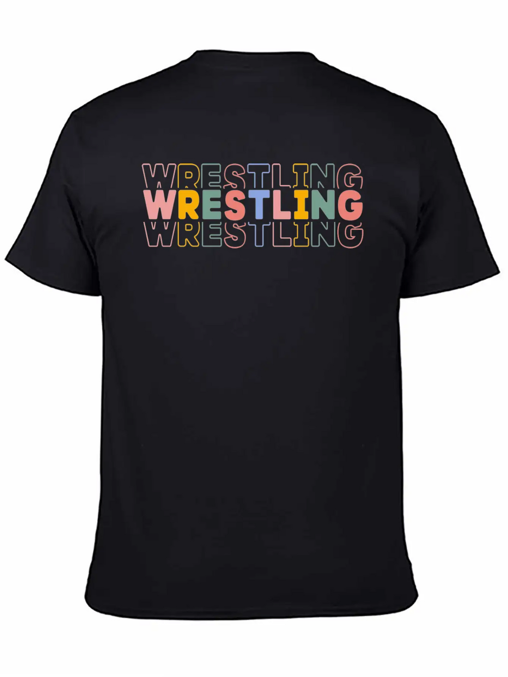 Wrestling Typography Breathable Soft Cotton T-Shirt – Timeless Casual Look