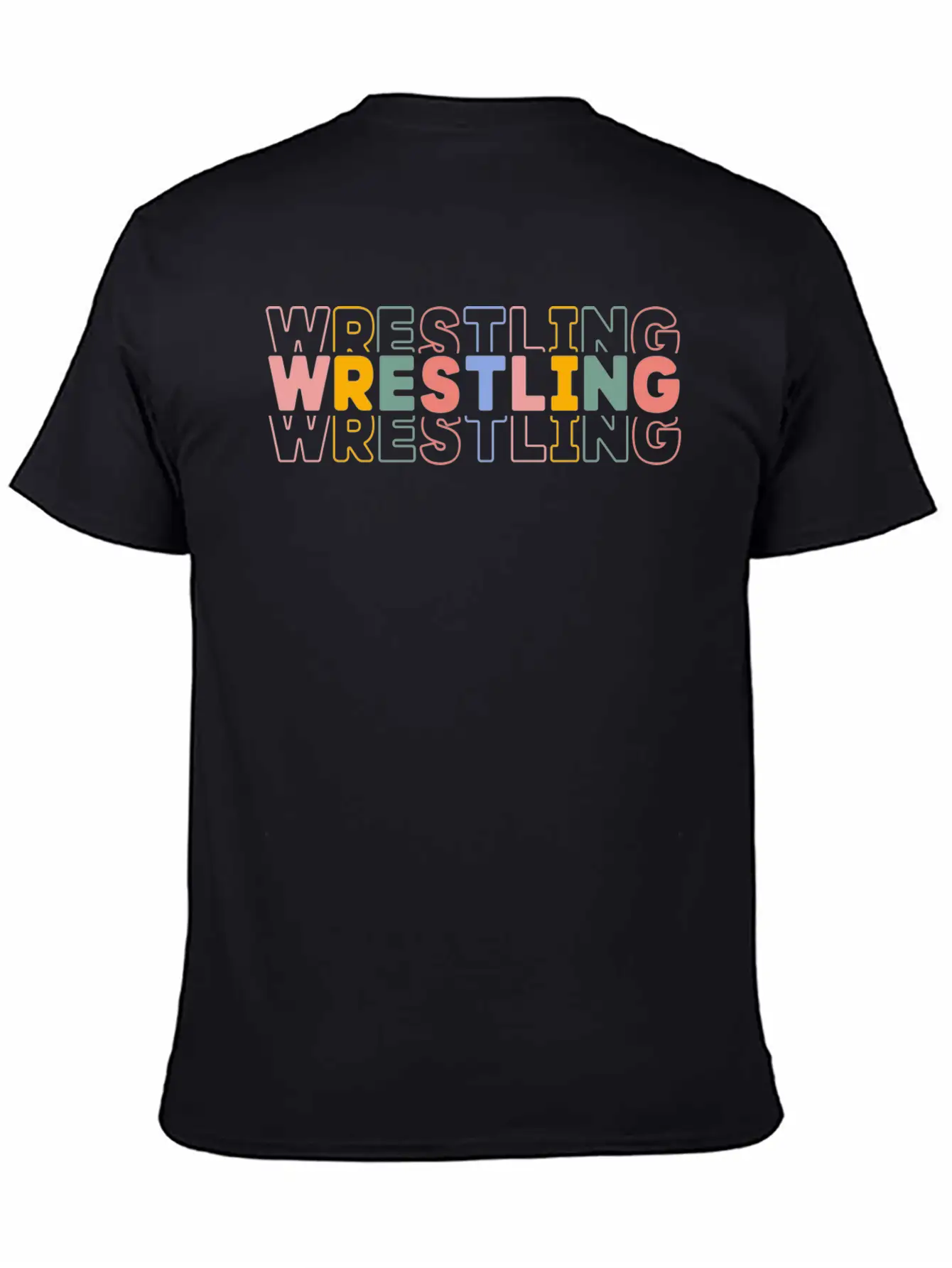 Wrestling Typography Breathable Soft Cotton T-Shirt – Timeless Casual Look