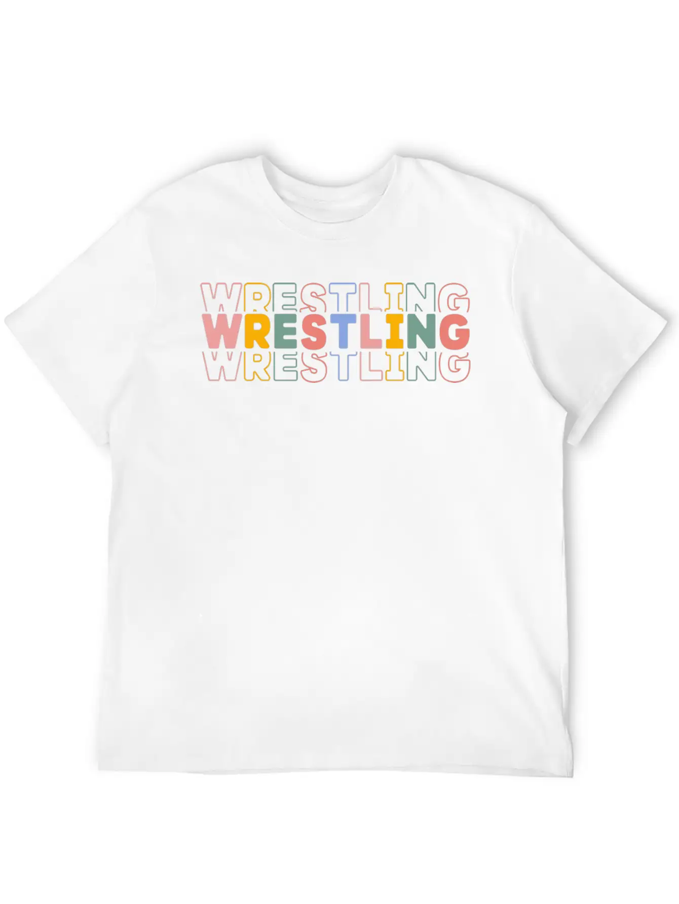 Wrestling Typography Breathable Soft Cotton T-Shirt – Timeless Casual Look