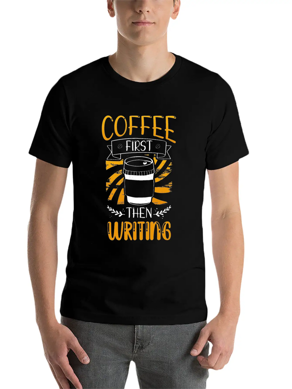 Writer Gift Coffee First Then Writing Classic Cotton Tee – Unisex Comfort For Any Season