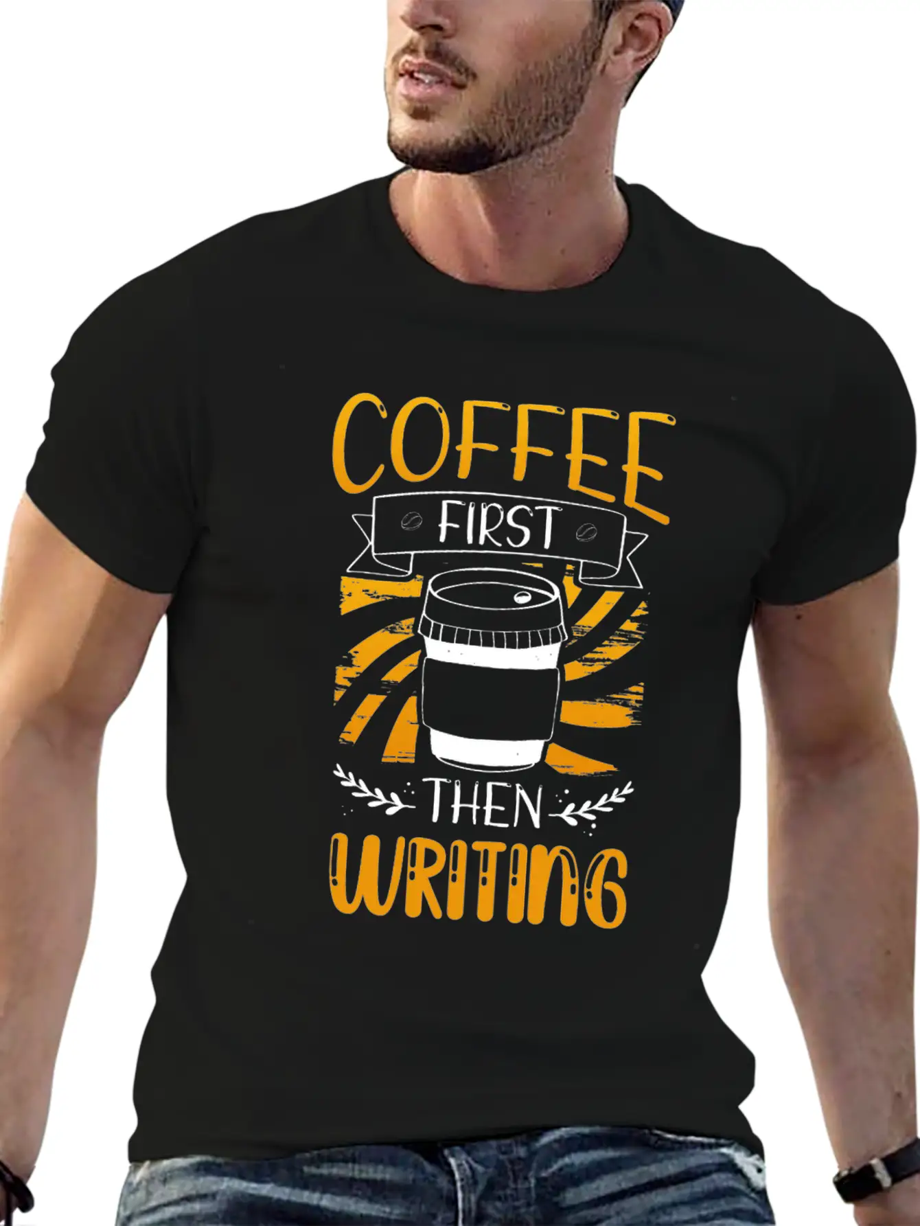 Writer Gift Coffee First Then Writing Classic Cotton Tee – Unisex Comfort For Any Season