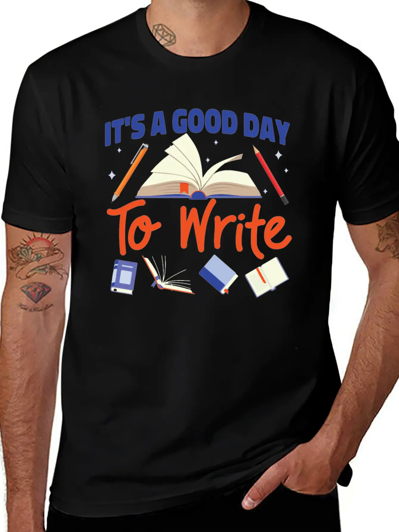 Writing Book Novel Writer & Classic Cotton Tee – Unisex Comfort For Any Season