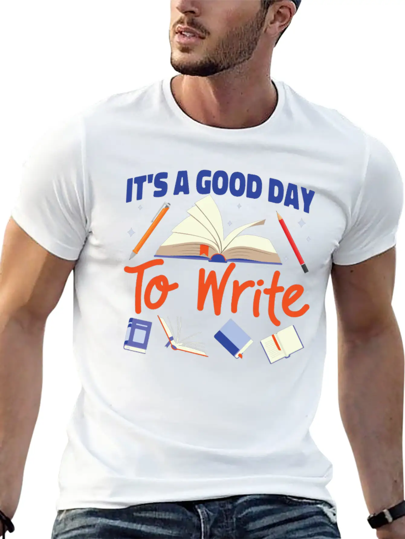 Writing Book Novel Writer & Classic Cotton Tee – Unisex Comfort For Any Season