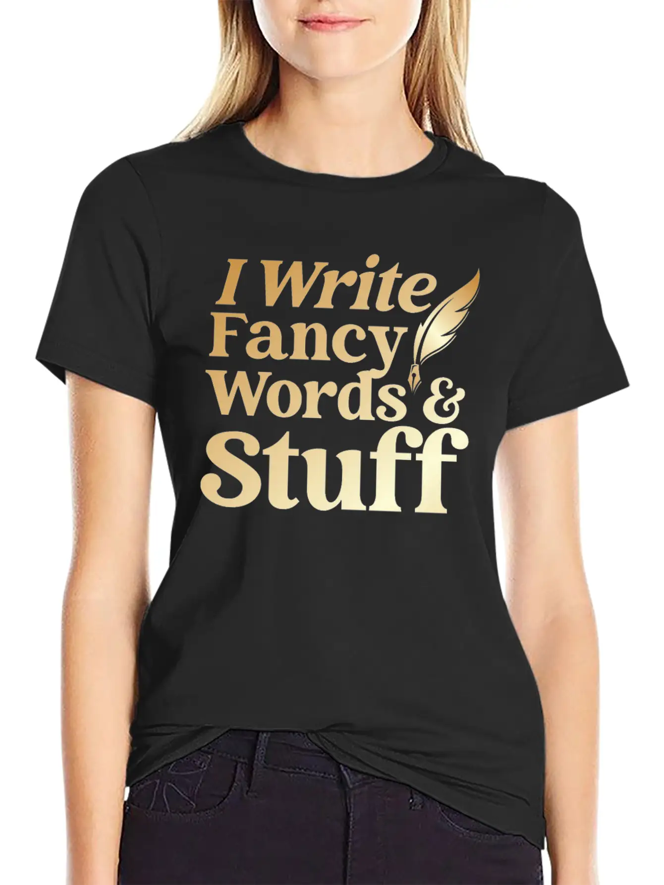 Writing Quill Novel Writer & Breathable Graphic T-Shirt – Perfect For Casual Days