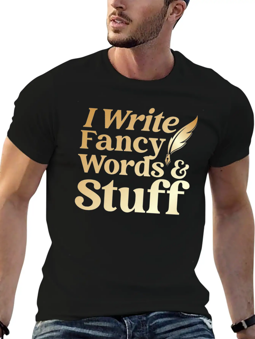 Writing Quill Novel Writer & Breathable Graphic T-Shirt – Perfect For Casual Days