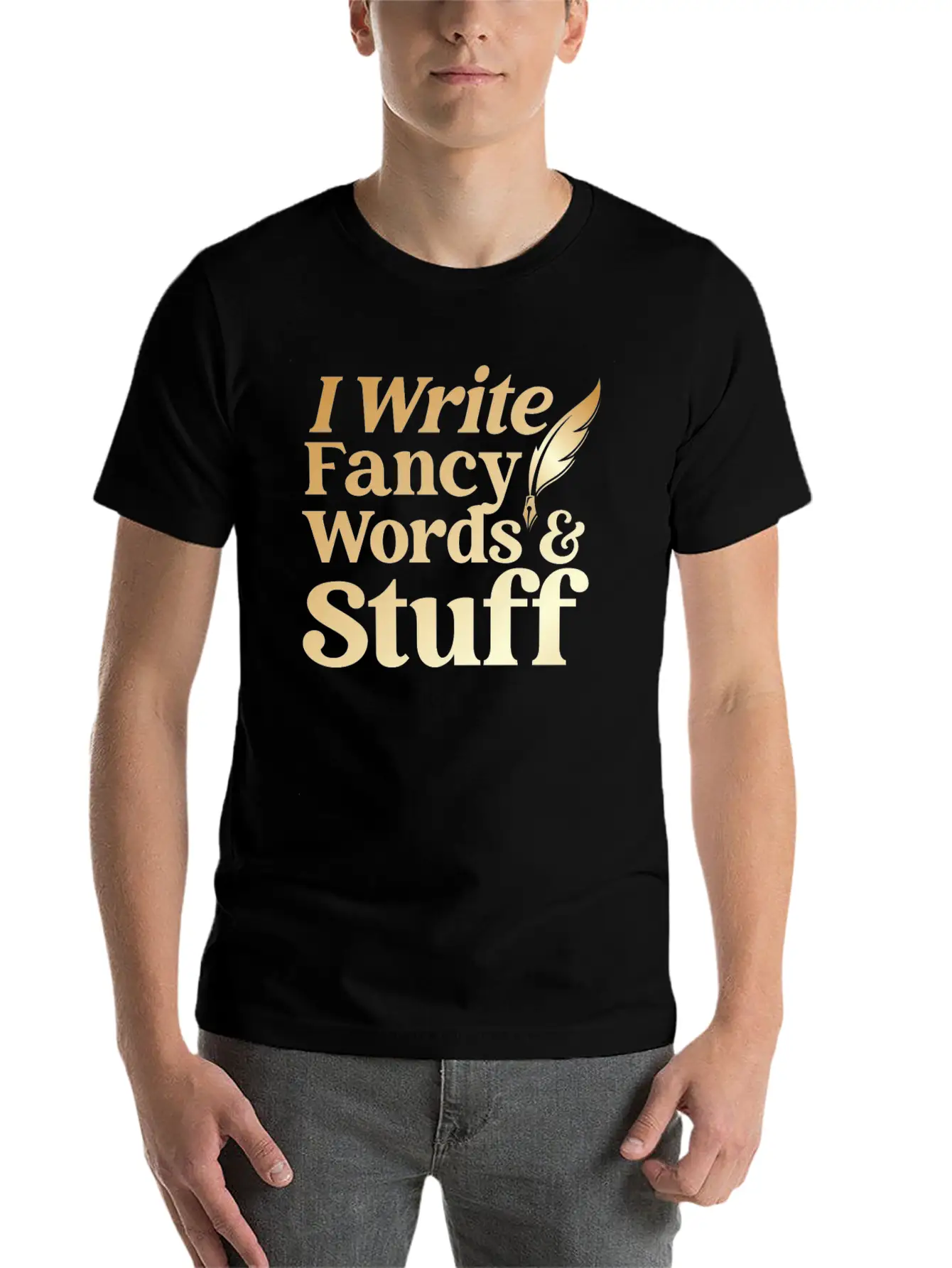 Writing Quill Novel Writer & Breathable Graphic T-Shirt – Perfect For Casual Days