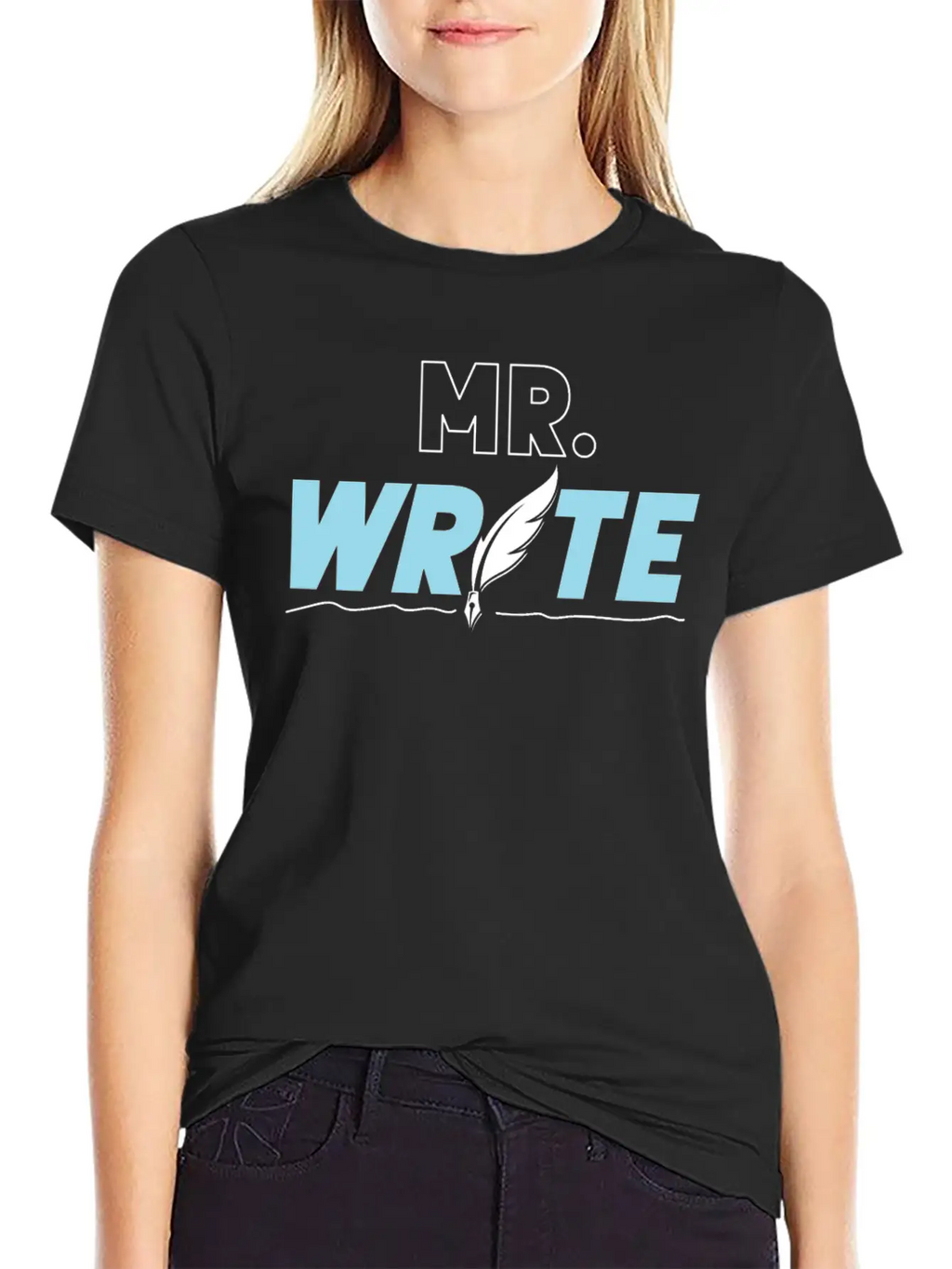 Writing Quill Novel Writer & Stylish Everyday T-Shirt – Unisex Basic Cotton Tee