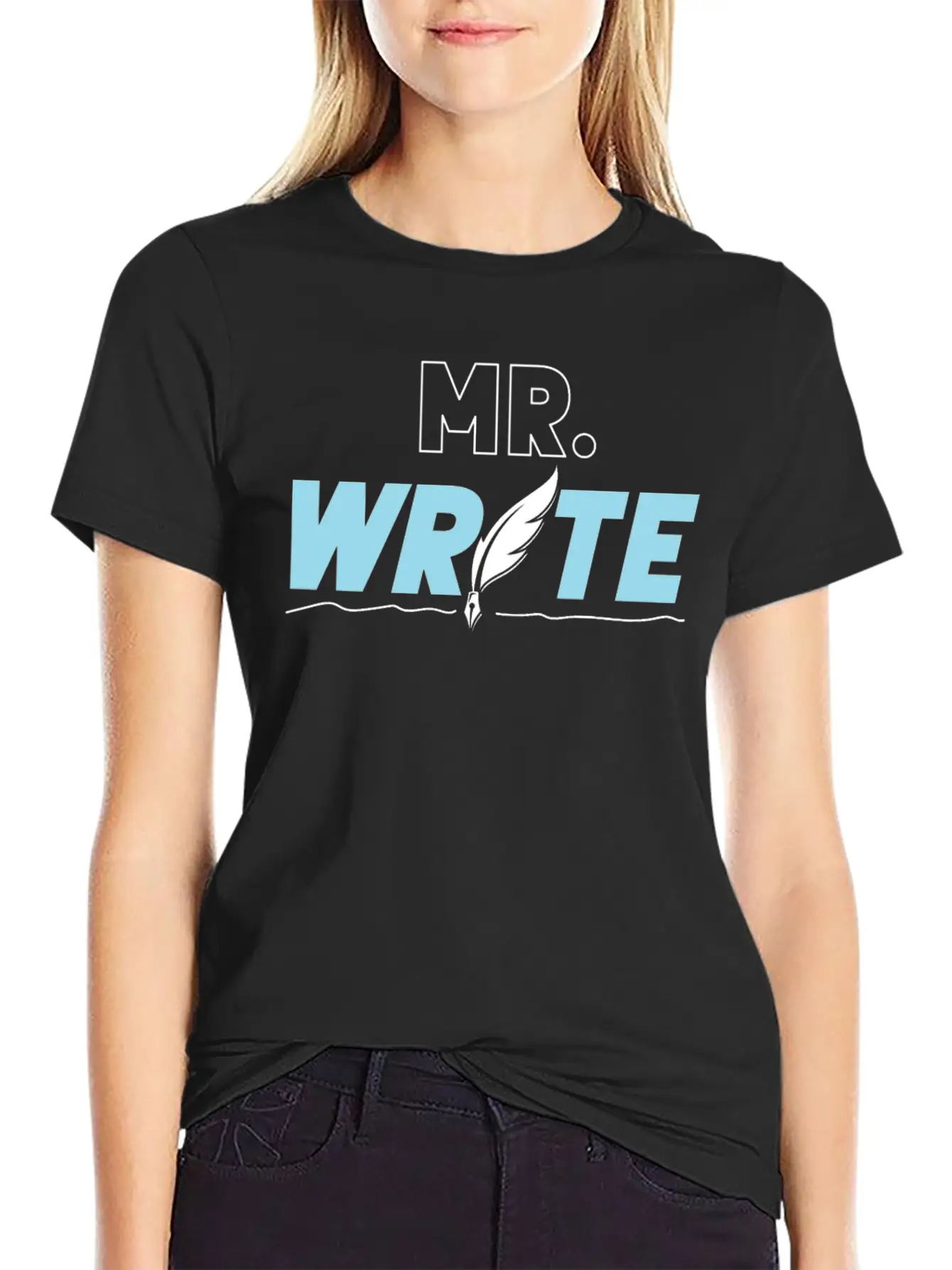 Writing Quill Novel Writer & Stylish Everyday T-Shirt – Unisex Basic Cotton Tee