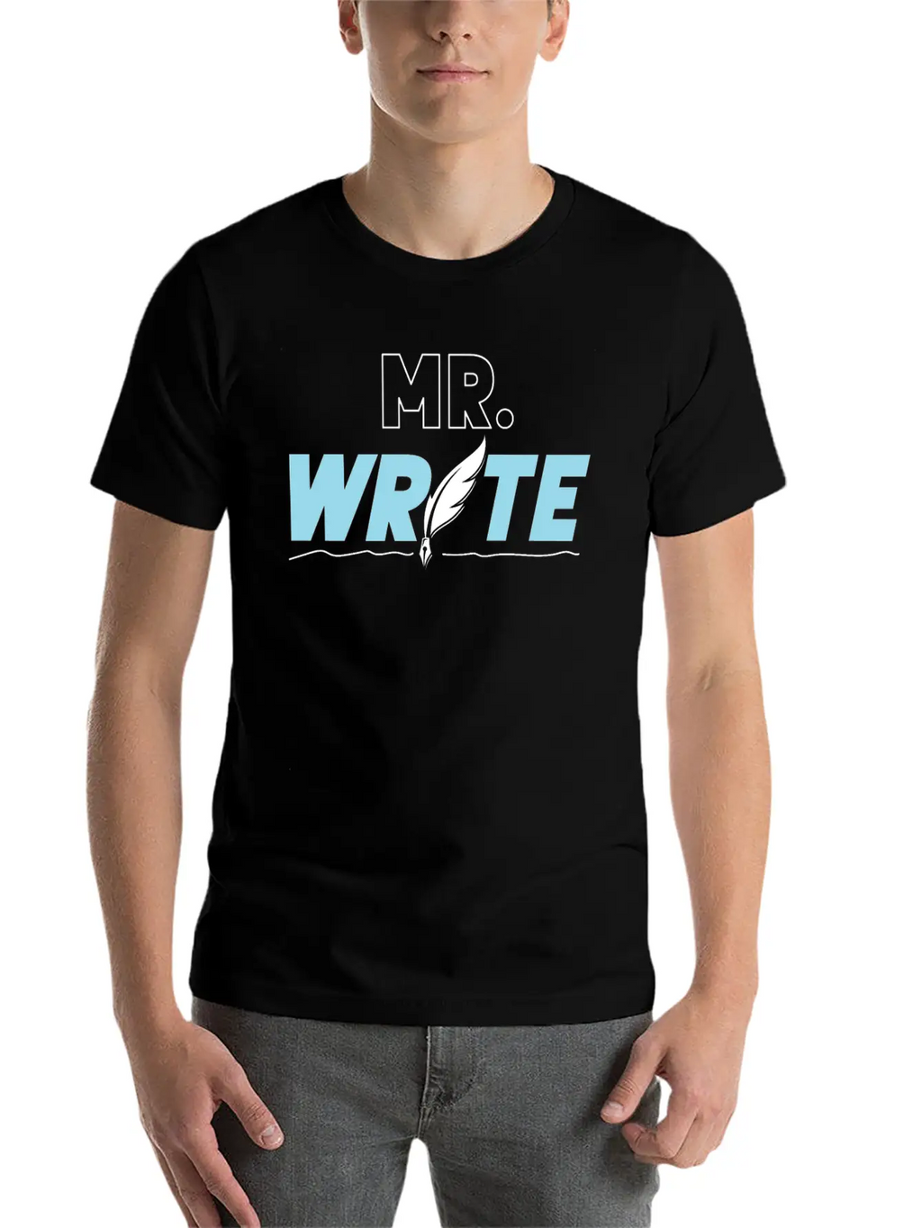 Writing Quill Novel Writer & Stylish Everyday T-Shirt – Unisex Basic Cotton Tee