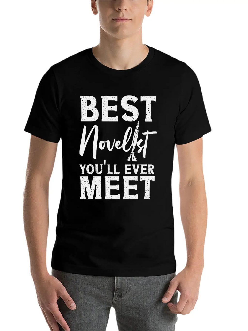Writing Quill Novel Writer & Unisex Casual T-Shirt – Clean Design For Daily Comfort