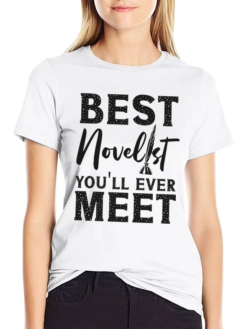 Writing Quill Novel Writer & Unisex Casual T-Shirt – Clean Design For Daily Comfort