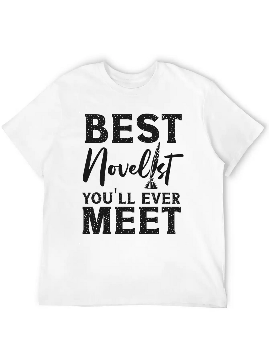 Writing Quill Novel Writer & Unisex Casual T-Shirt – Clean Design For Daily Comfort