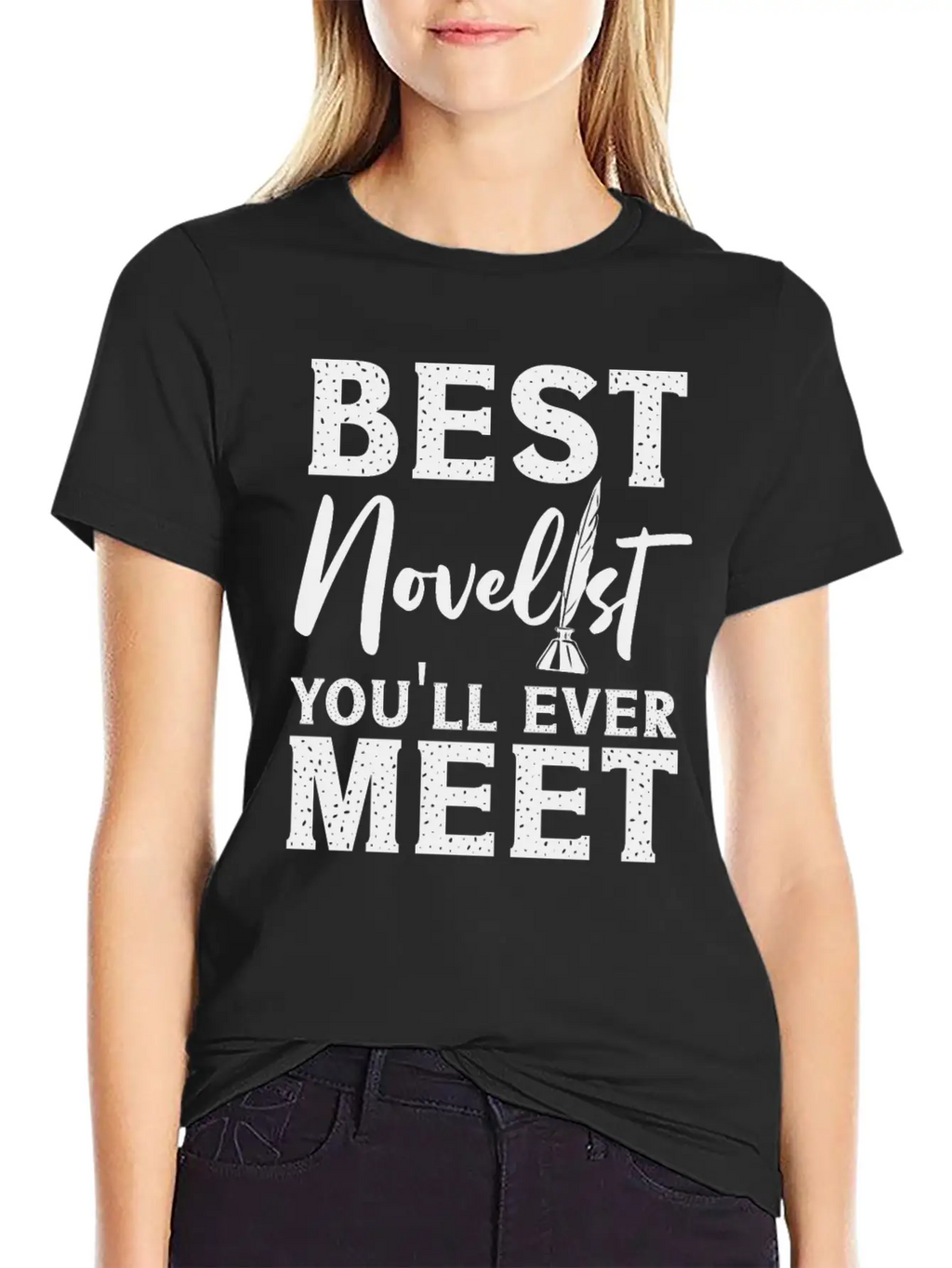 Writing Quill Novel Writer & Unisex Casual T-Shirt – Clean Design For Daily Comfort