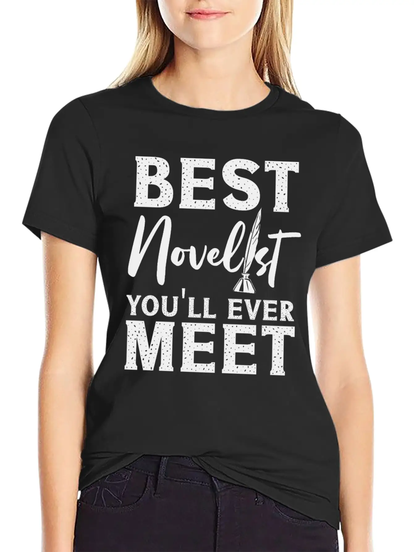 Writing Quill Novel Writer & Unisex Casual T-Shirt – Clean Design For Daily Comfort