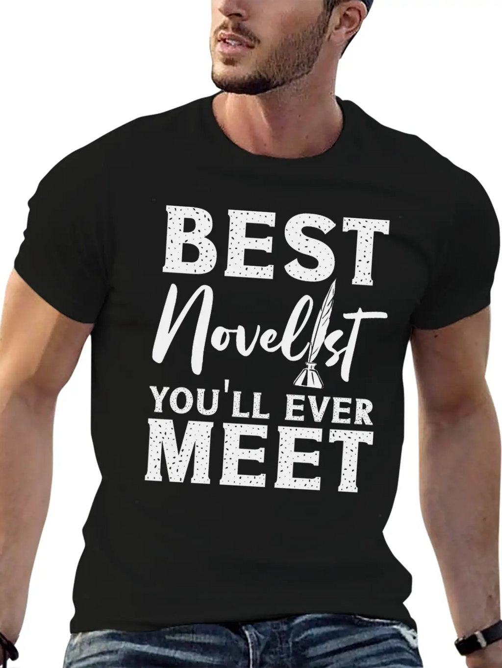 Writing Quill Novel Writer & Unisex Casual T-Shirt – Clean Design For Daily Comfort