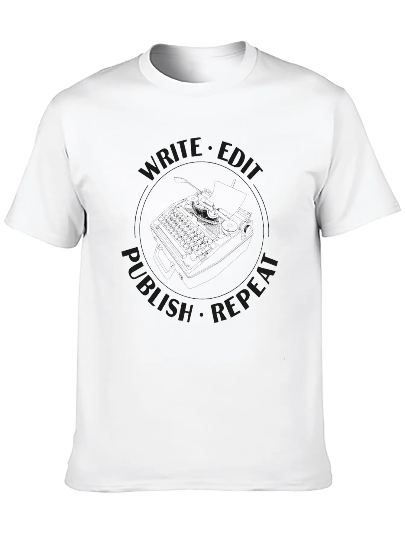Writing Typewriter Novel Writer & Classic Cotton Tee – Unisex Comfort For Any Season
