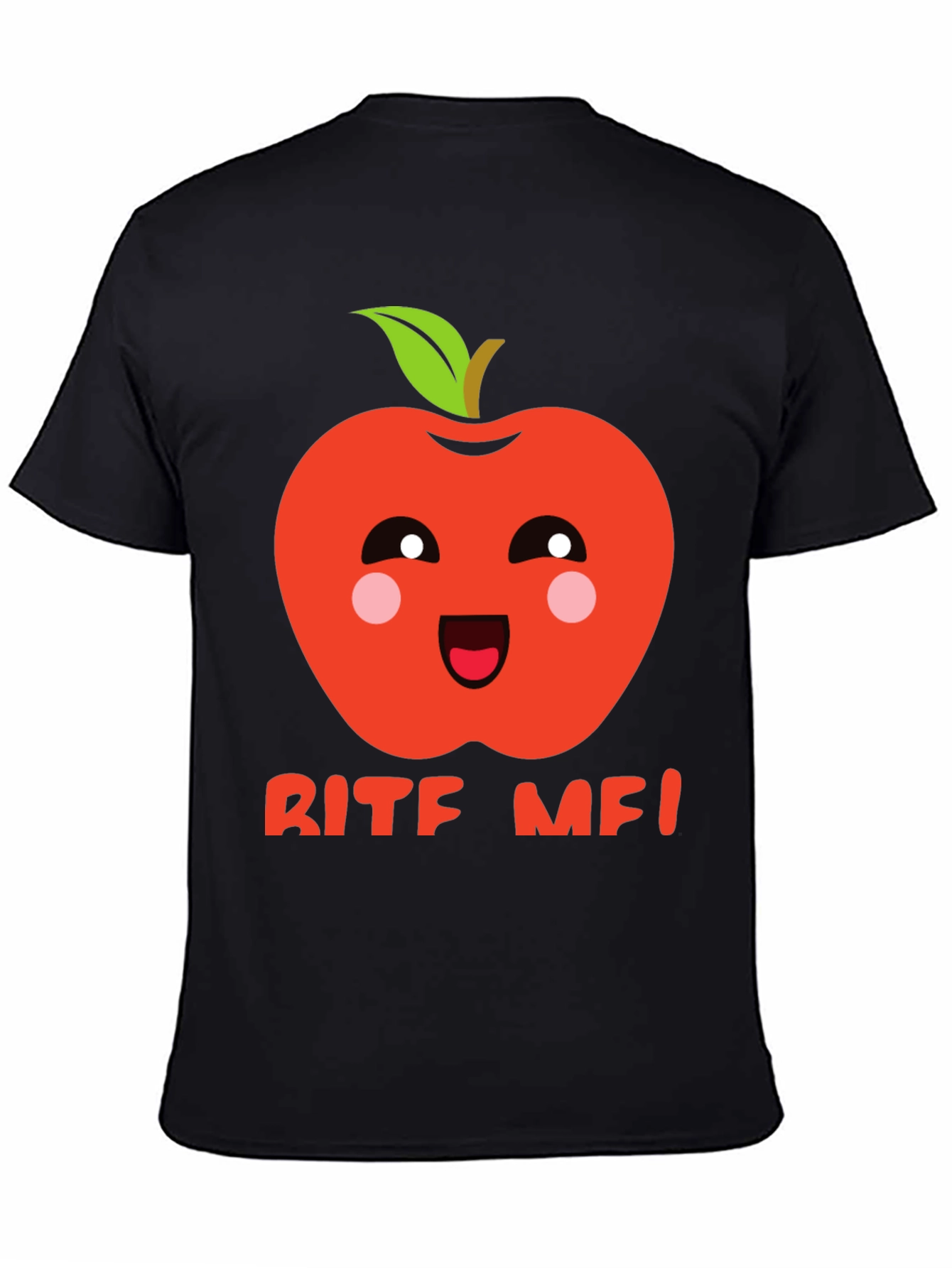BITE ME! Kawaii Apple Graphic Tee - Fun Novelty Shirt