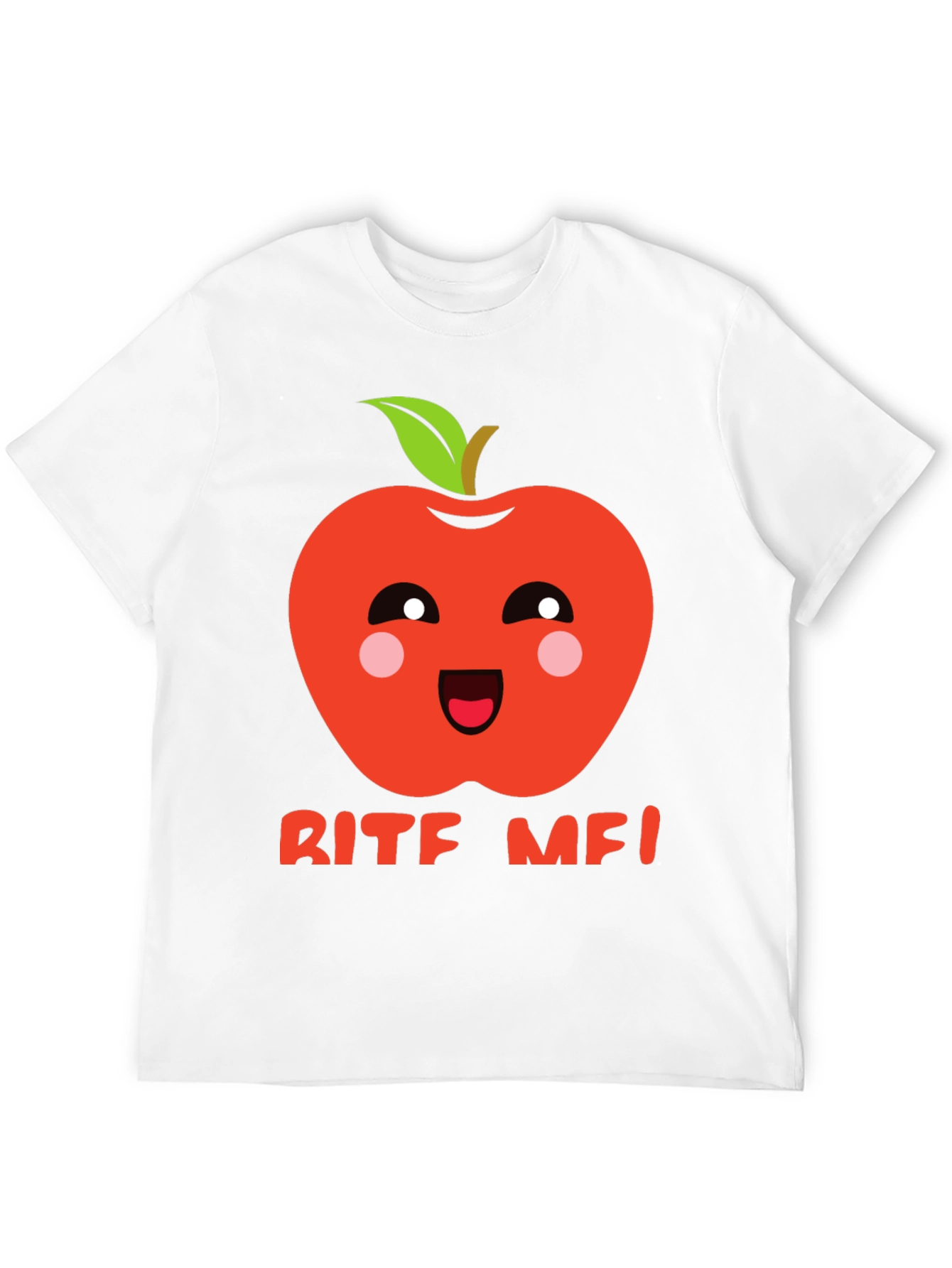 BITE ME! Kawaii Apple Graphic Tee - Fun Novelty Shirt
