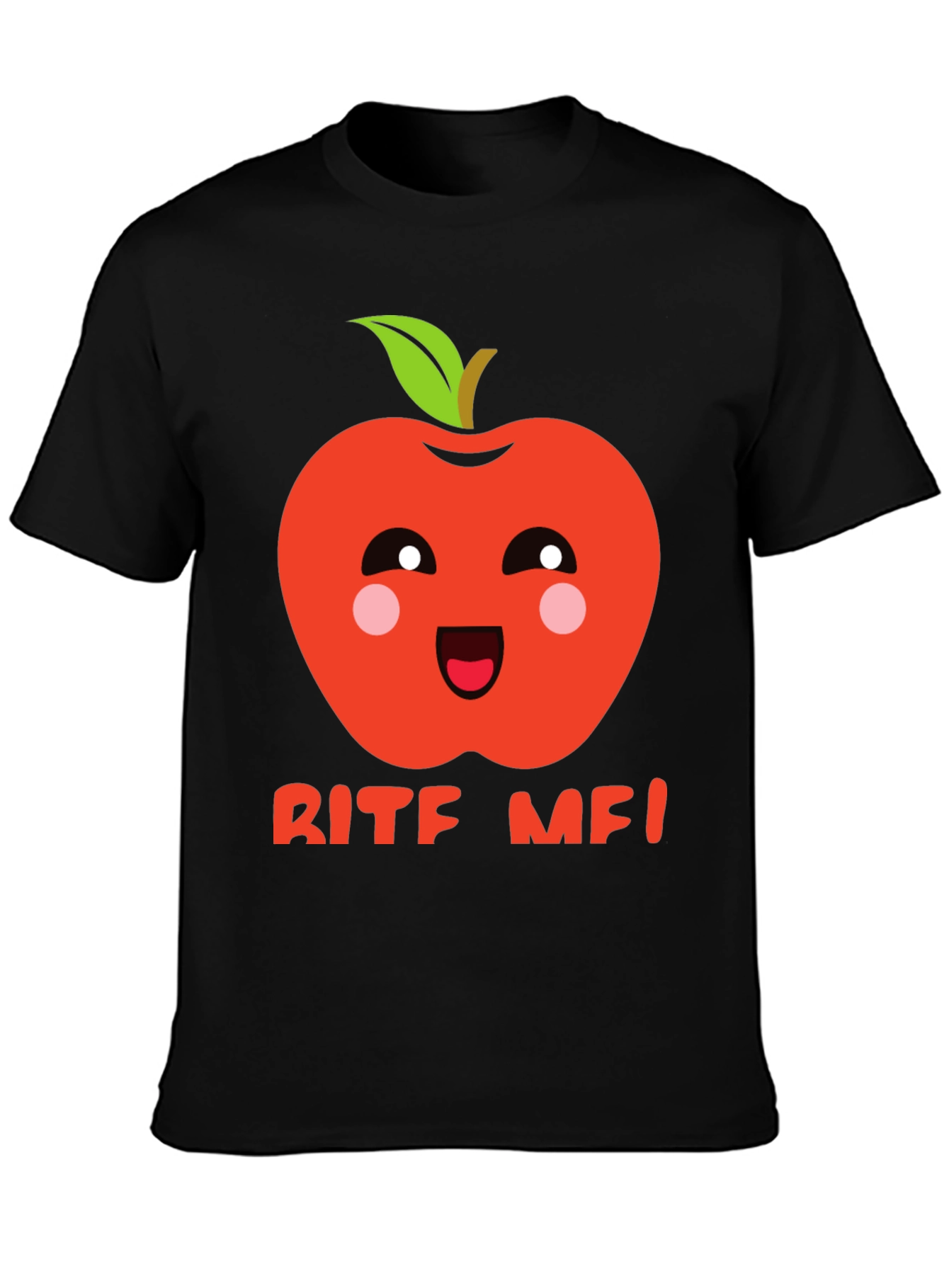 BITE ME! Kawaii Apple Graphic Tee - Fun Novelty Shirt
