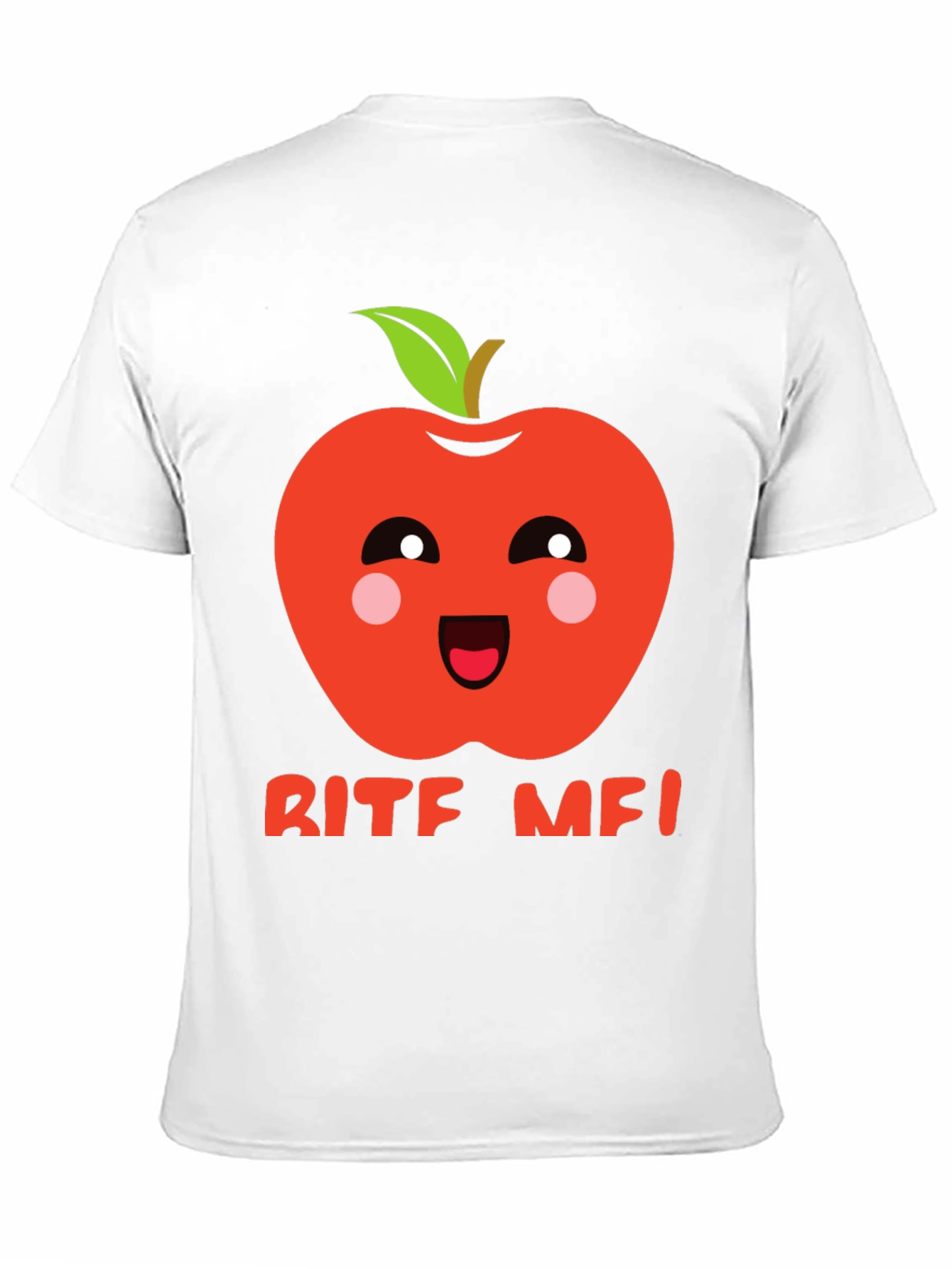BITE ME! Kawaii Apple Graphic Tee - Fun Novelty Shirt