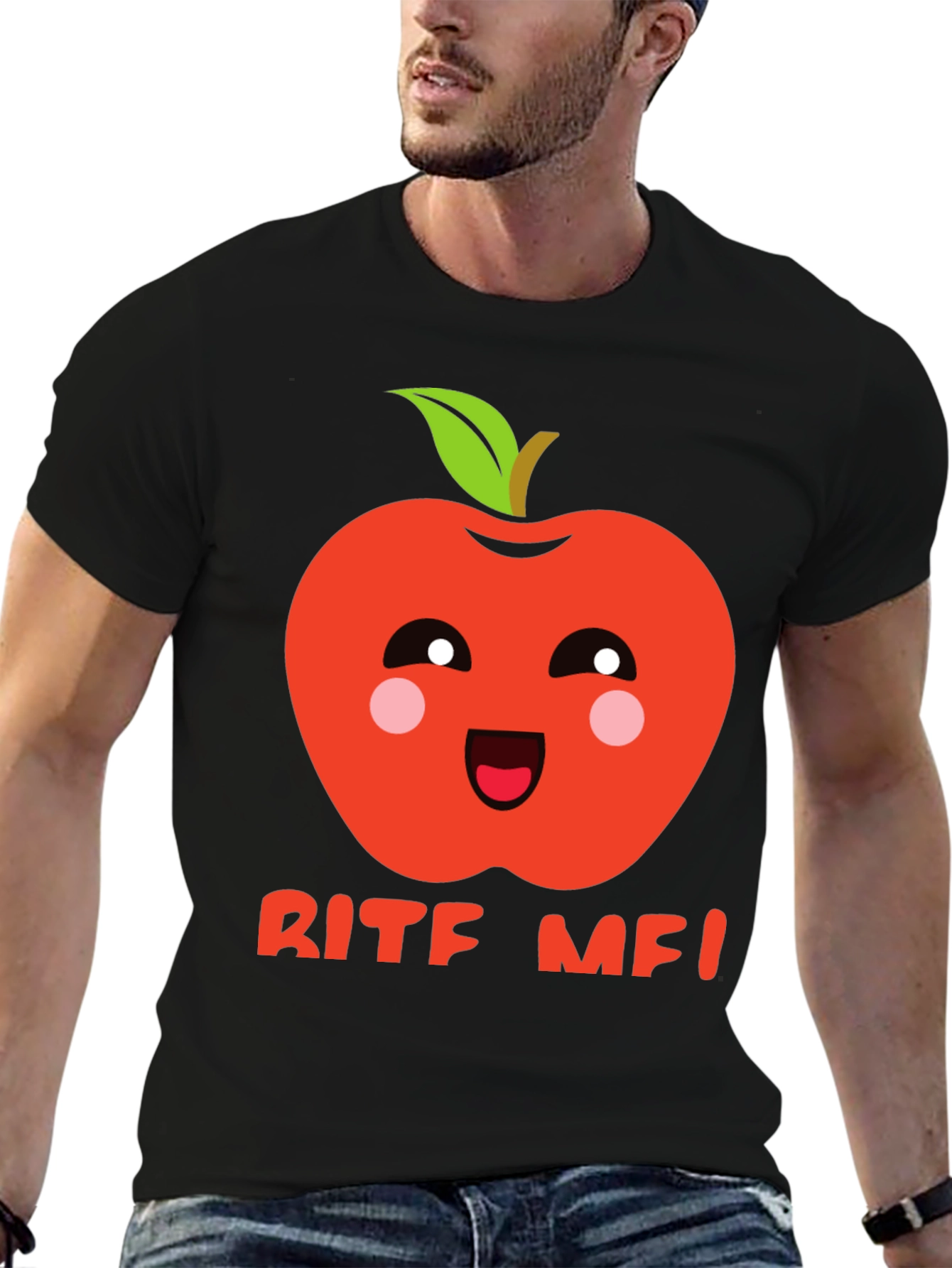 BITE ME! Kawaii Apple Graphic Tee - Fun Novelty Shirt