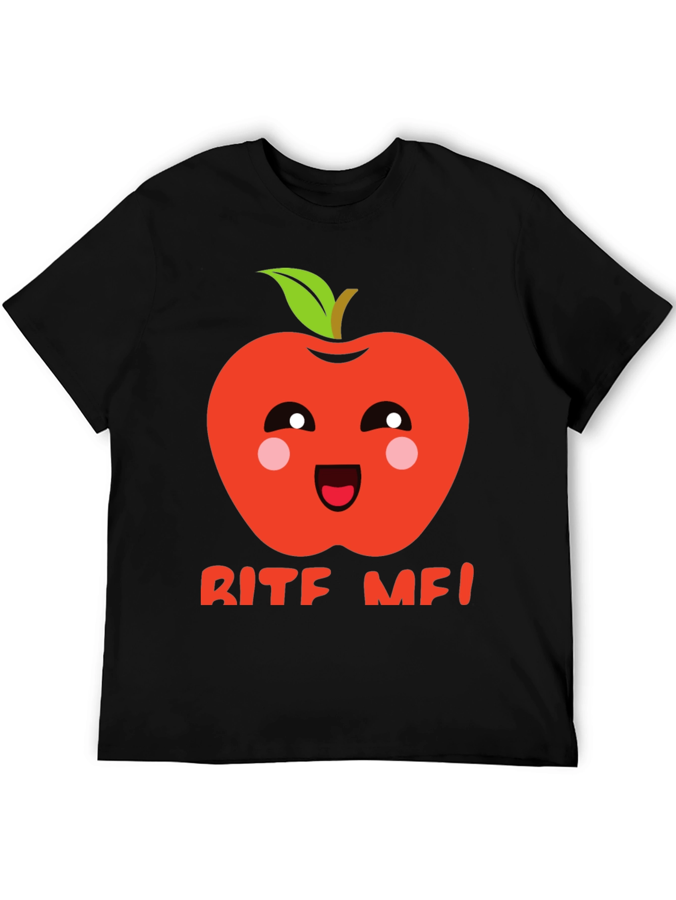 BITE ME! Kawaii Apple Graphic Tee - Fun Novelty Shirt